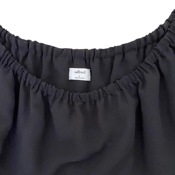 ARITZIA Wilfred Morel Off Shoulder Blouse, Black, Size Small - Picture 4 of 9